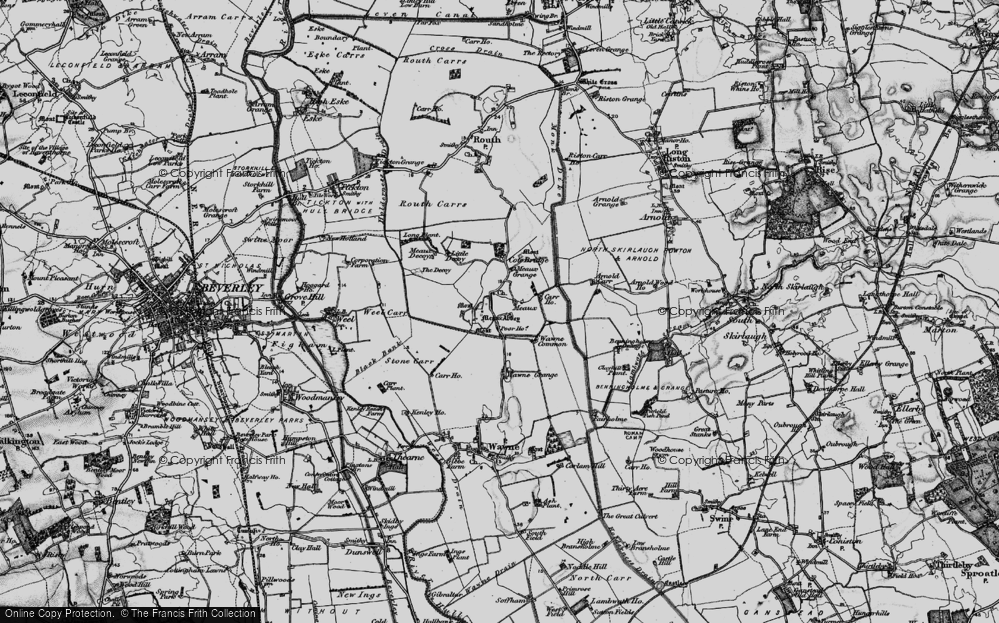 Old Map of Historic Map covering Benningholme Grange in 1897