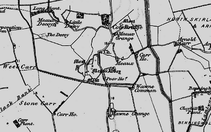 Old map of Meaux in 1897