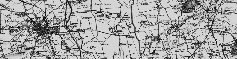 Old map of Meaux in 1897