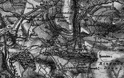 Old map of Meavy in 1898