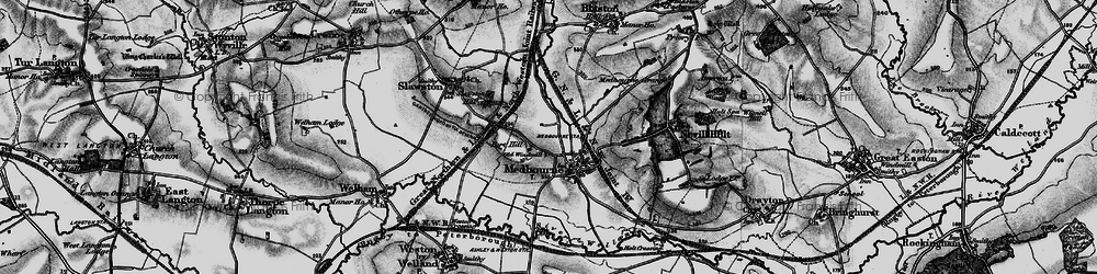 Old map of Nevill Holt Hall (Sch) in 1898