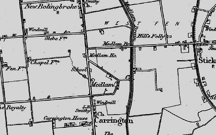 Old map of Medlam in 1899