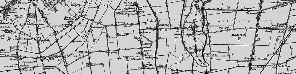 Old map of Medlam in 1899