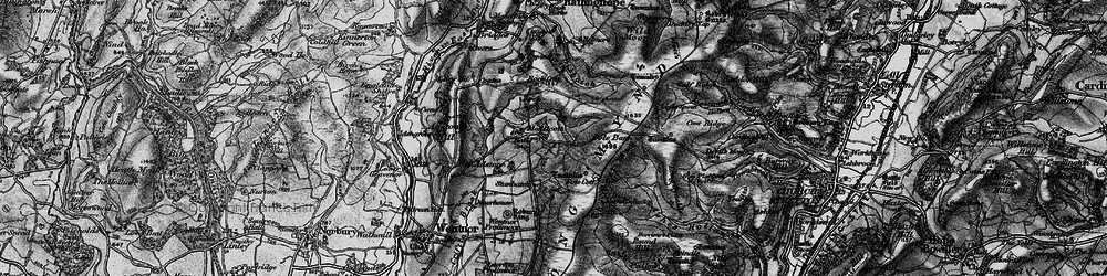 Old map of Adstone Hill in 1899