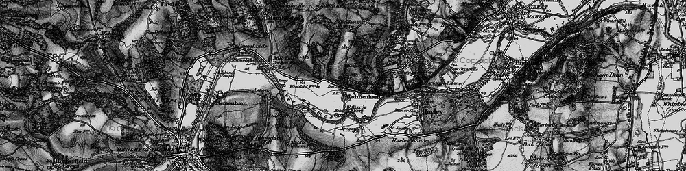 Old map of Medmenham in 1895