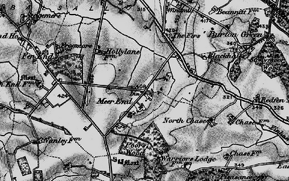 Old map of Meer End in 1899