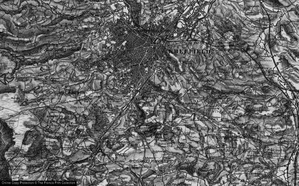 Old Map of Meersbrook, 1896 in 1896