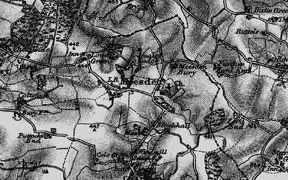 Old map of Meesden in 1896