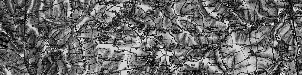 Old map of Meesden in 1896