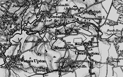 Old map of Shray Hill in 1899