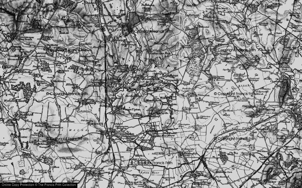Old Map of Meeson Heath, 1899 in 1899