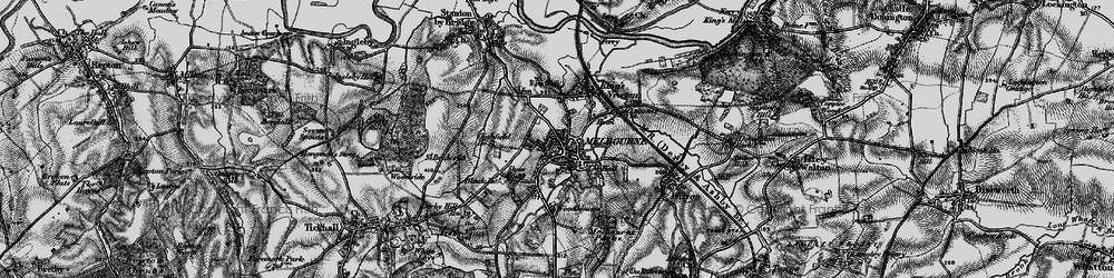 Old map of Woodhouses in 1895