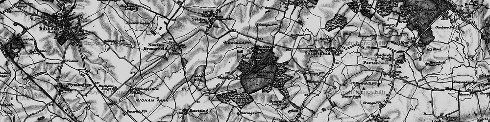 Old map of Melchbourne in 1898