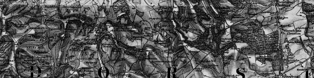 Old map of Melcombe Bingham in 1898