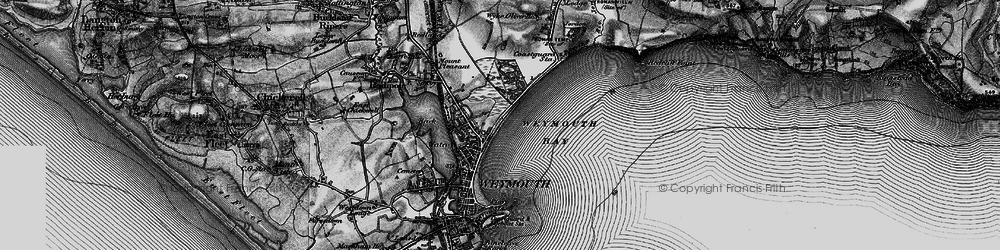 Old map of Weymouth Bay in 1897