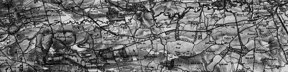 Old map of Meldon in 1897