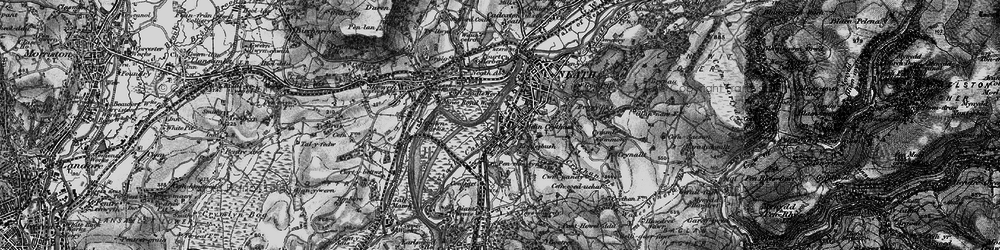 Old map of Melincryddan in 1898
