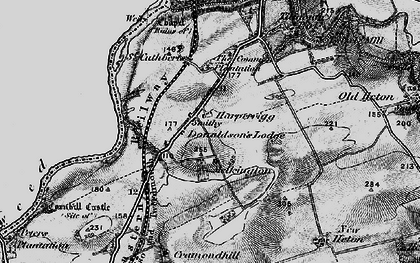 Old map of Twizel Mill in 1897