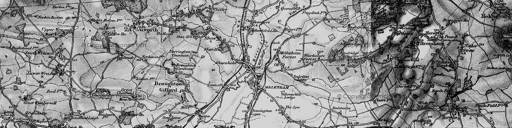 Old map of Melksham in 1898
