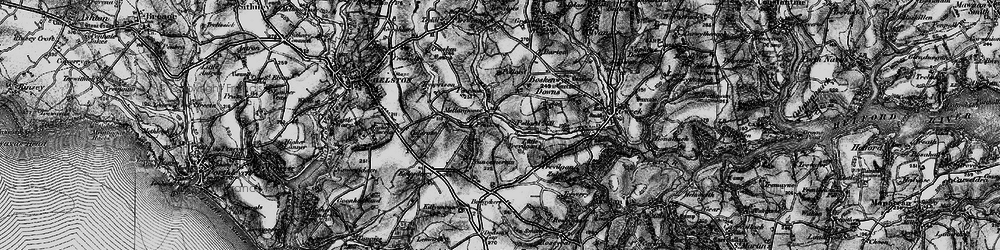 Old map of Boskenwyn Manor in 1895