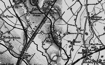 Old map of Melling in 1896
