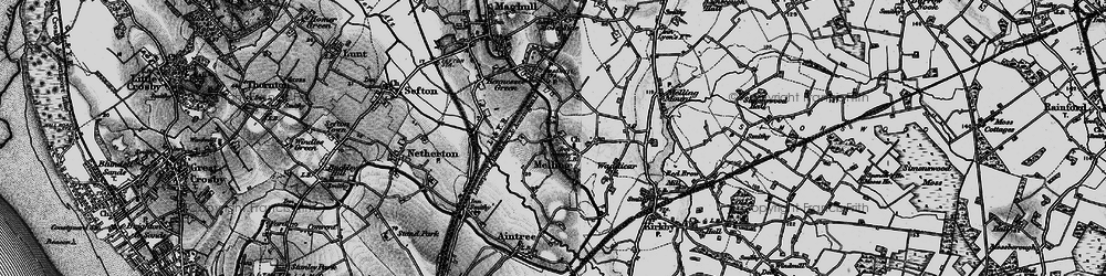 Old map of Melling in 1896