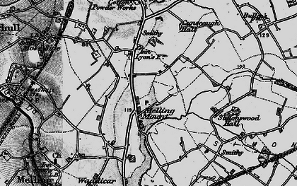 Old map of Melling Mount in 1896