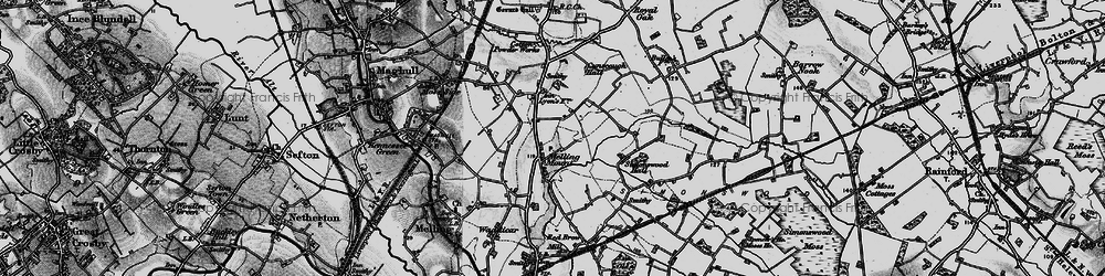 Old map of Melling Mount in 1896