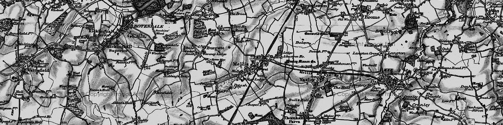 Old map of Mellis Green in 1898