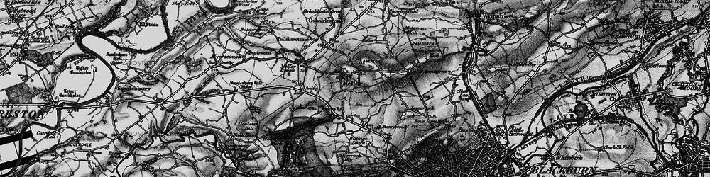 Old map of Birley Fold in 1896