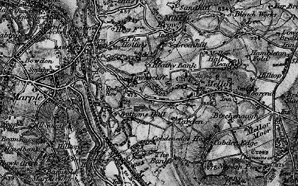 Old map of Mellor in 1896