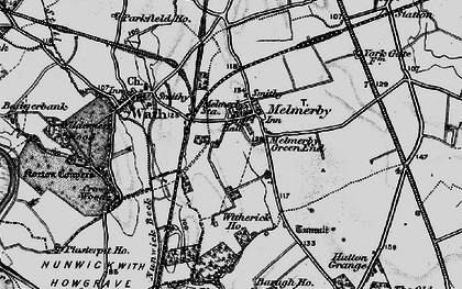 Old map of Melmerby in 1898
