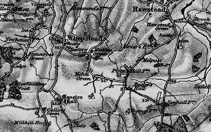 Old map of Melon Green in 1898