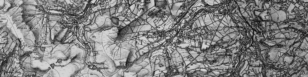 Old map of Meltham in 1896