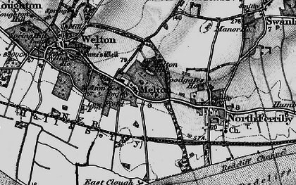 Old map of Melton in 1895