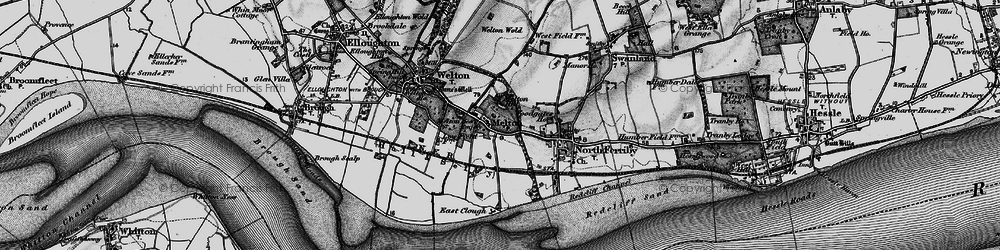 Old map of Melton in 1895