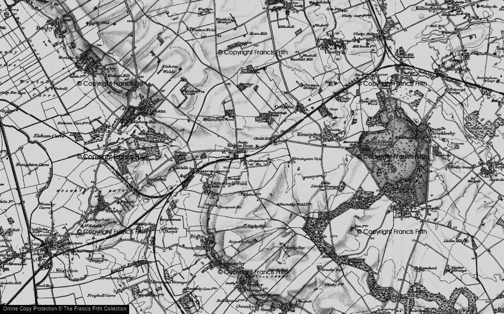 Old Map of Melton Ross, 1895 in 1895