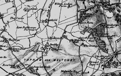 Old map of Bishop Wilton Beck in 1898