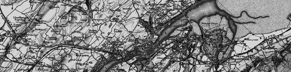 Old map of Menai Bridge in 1899