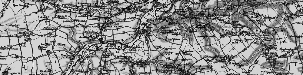 Old map of Mendham in 1898