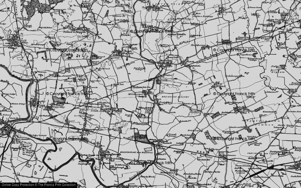 Old Map of Menthorpe, 1898 in 1898