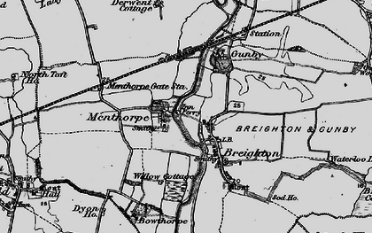 Old map of Menthorpe in 1898