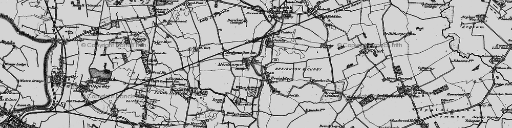 Old map of Menthorpe in 1898