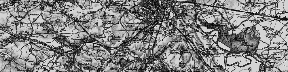Old map of Meole Brace in 1899