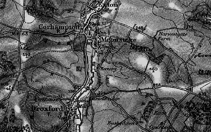 Old map of Meonstoke in 1895