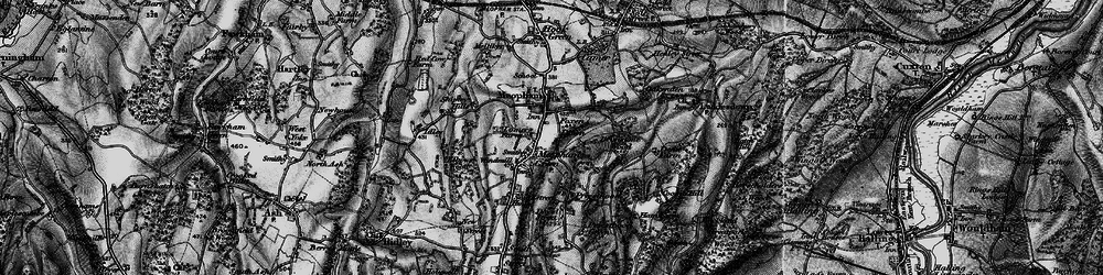 Old map of Meopham in 1895