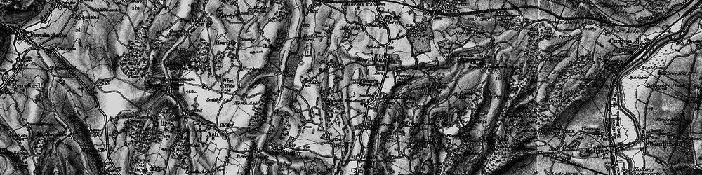 Old map of Meopham Green in 1895