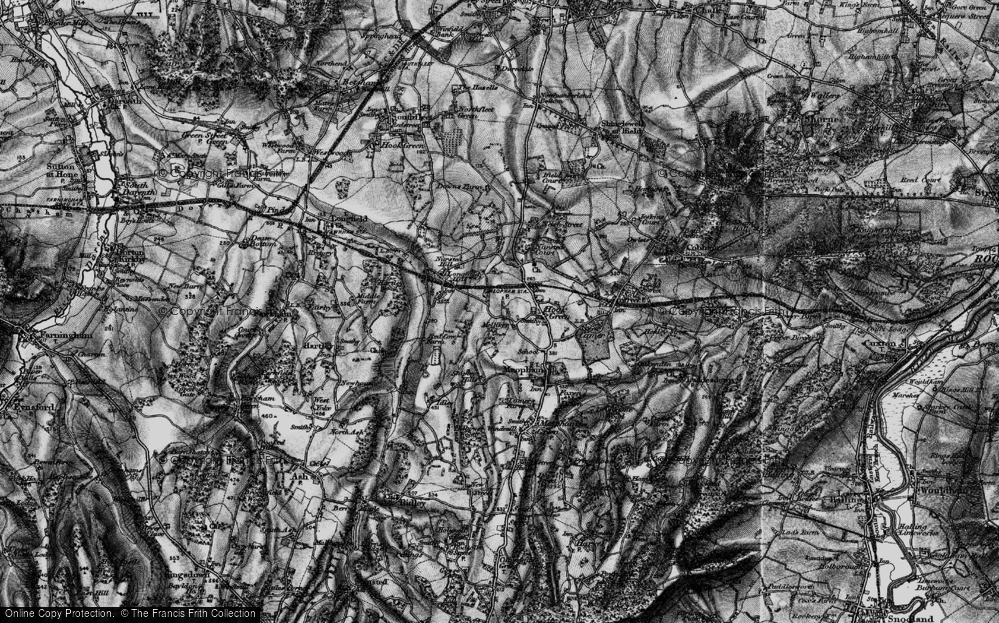 Old Map of Meopham Station, 1895 in 1895