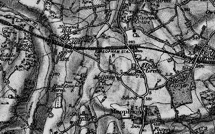 Old map of Meopham Station in 1895