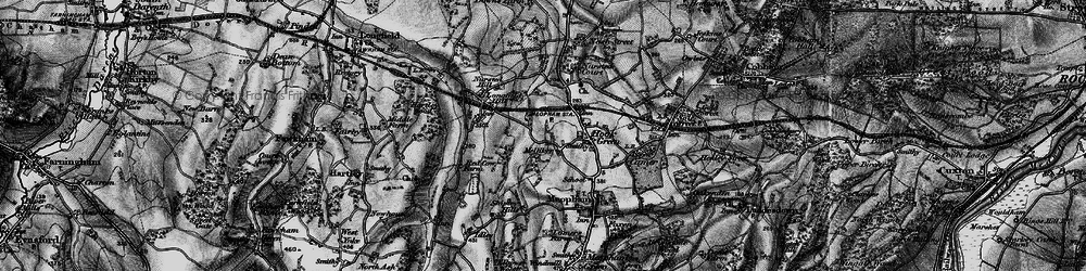 Old map of Meopham Station in 1895